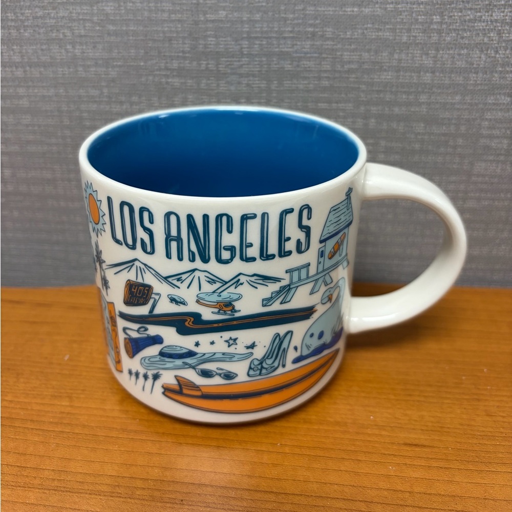 Starbucks Los Angeles Been There Collection Mug Coffee Cup (Blue/LA)